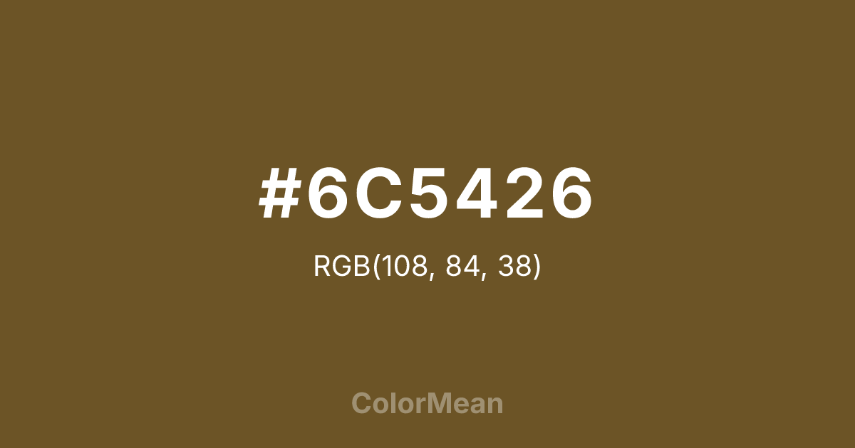 #6C5426 color swatch