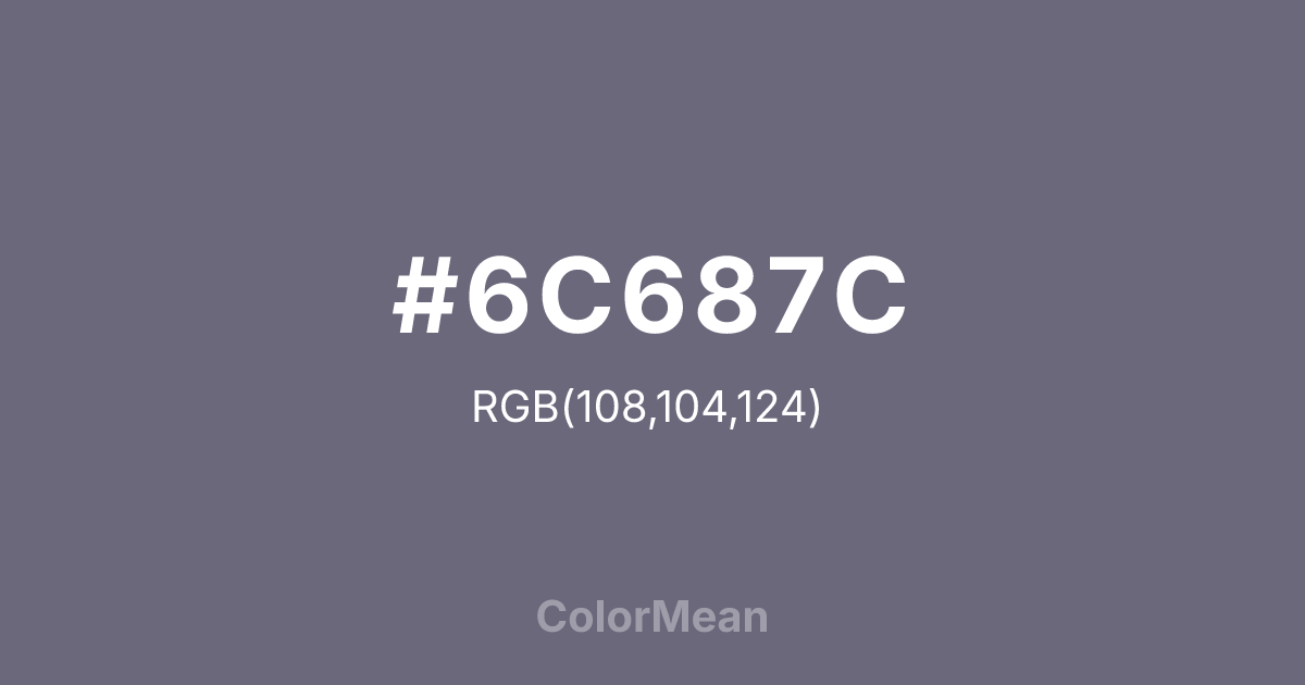 #6C687C color swatch