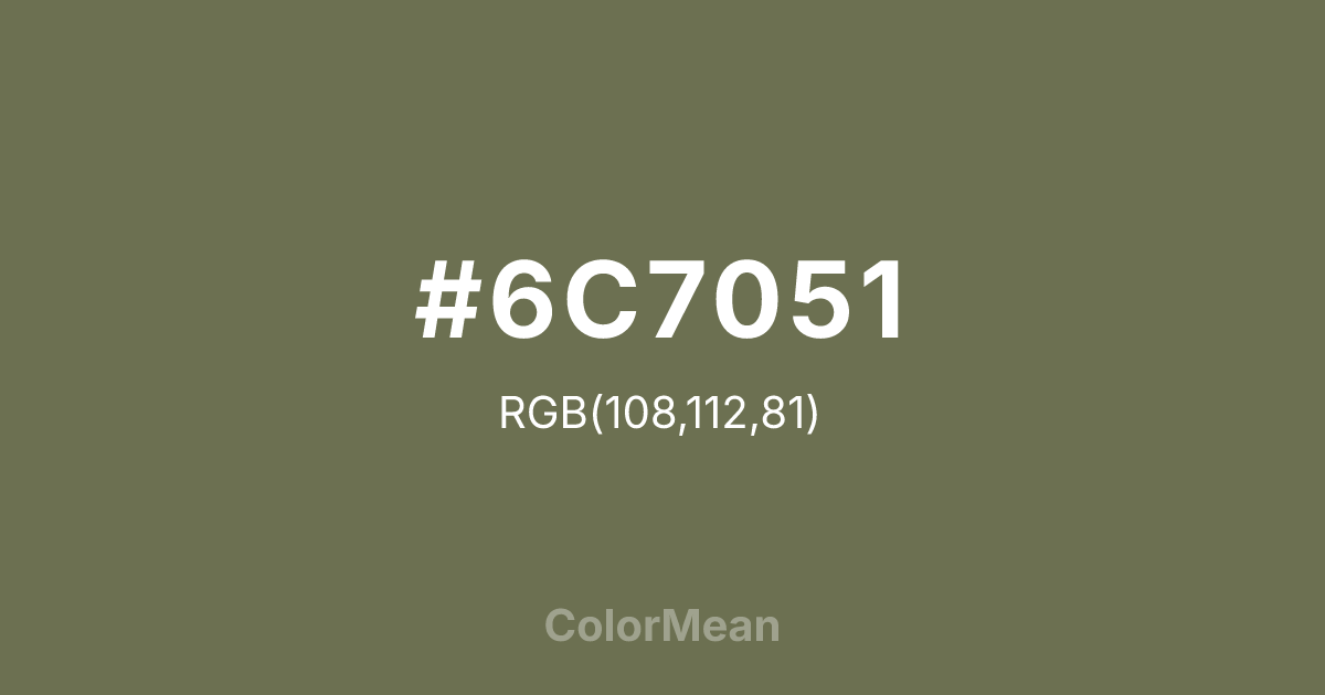 #6C7051 color swatch