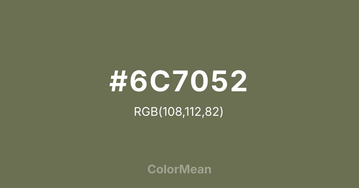 #6C7052 color swatch