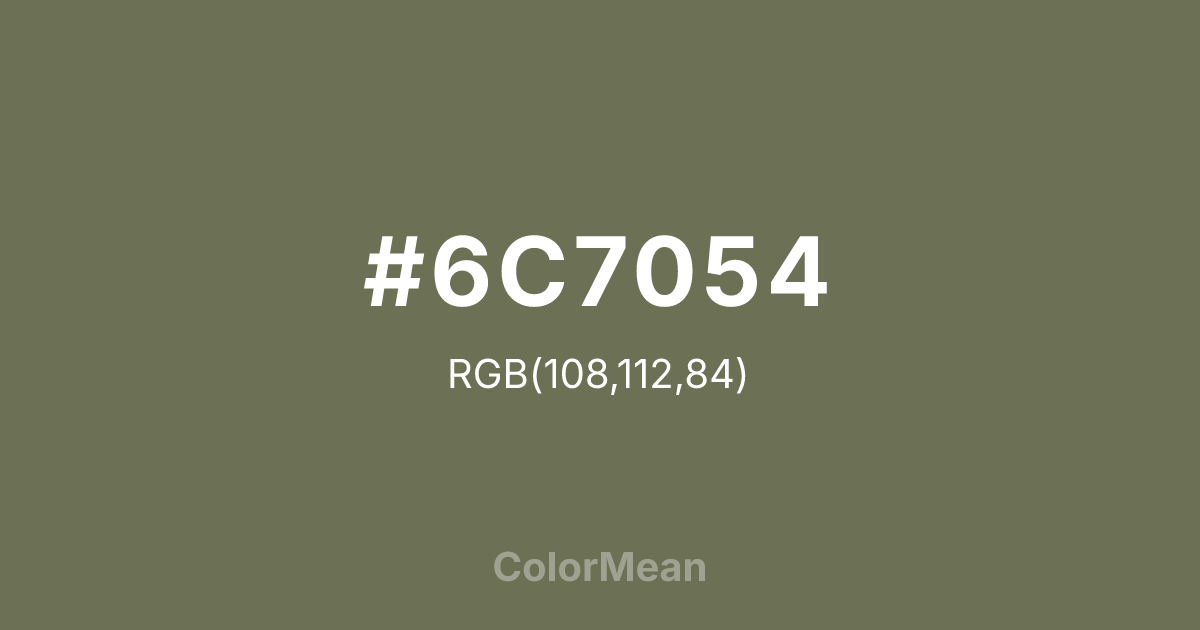 #6C7054 color swatch