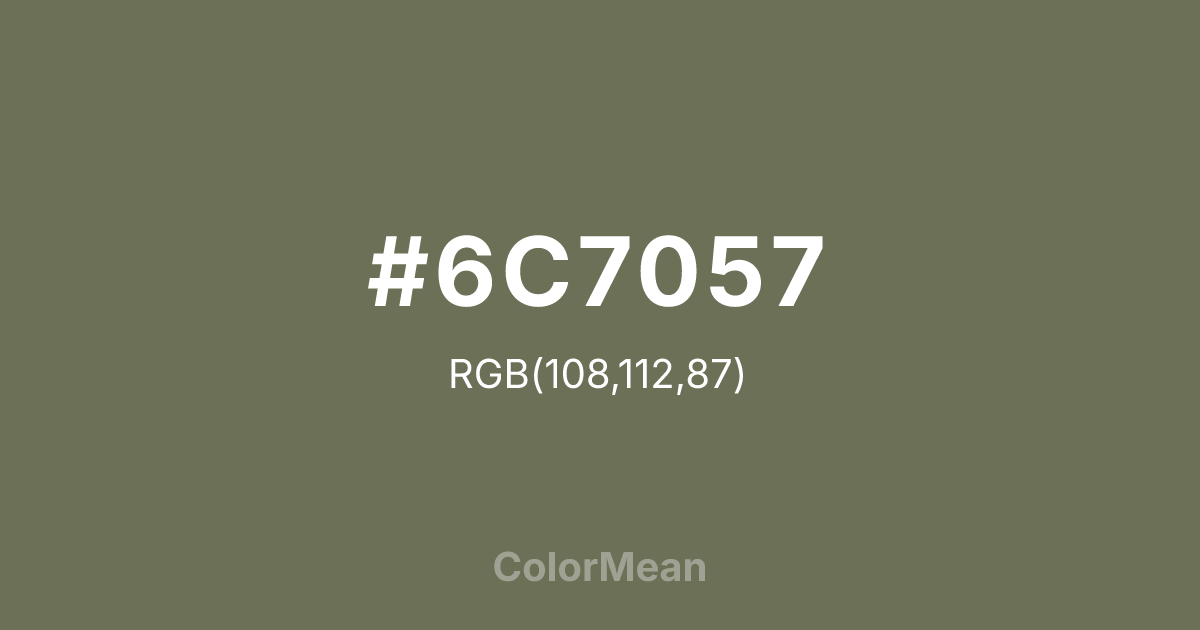 #6C7057 color swatch