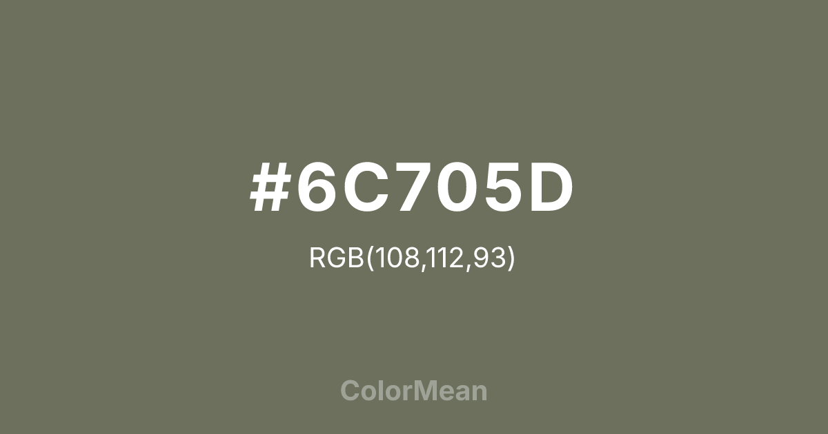 #6C705D color swatch