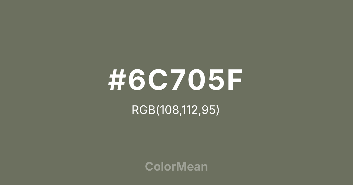#6C705F color swatch