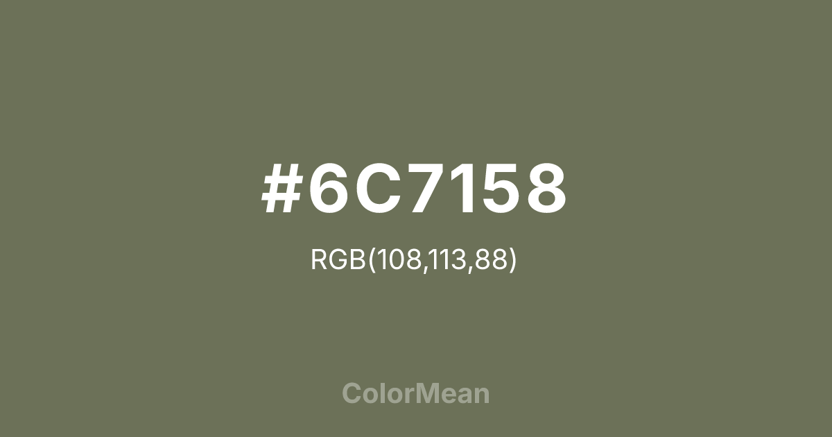 #6C7158 color swatch