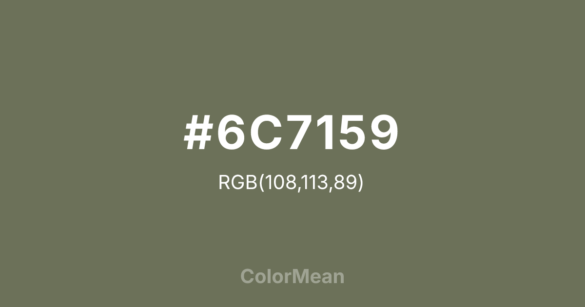 #6C7159 color swatch