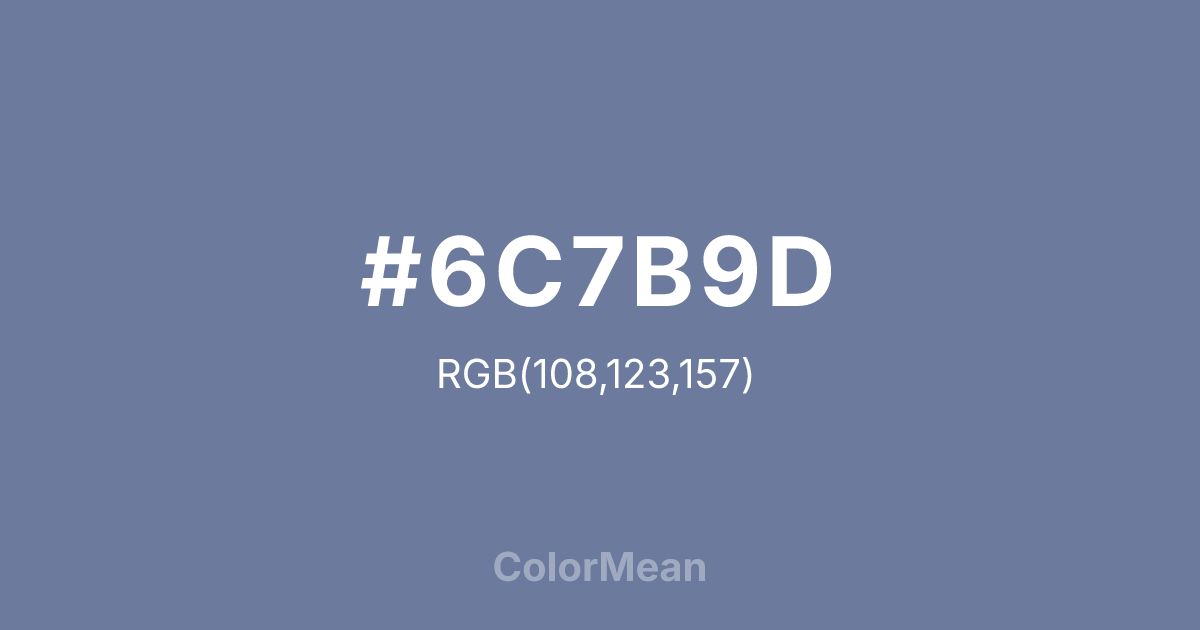 #6C7B9D color swatch