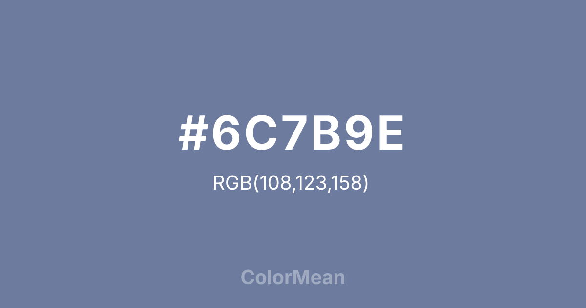 #6C7B9E color swatch
