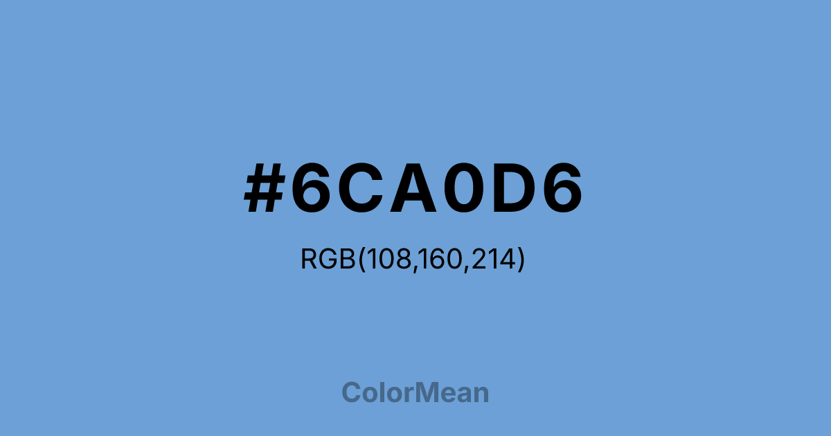 #6CA0D6 color swatch