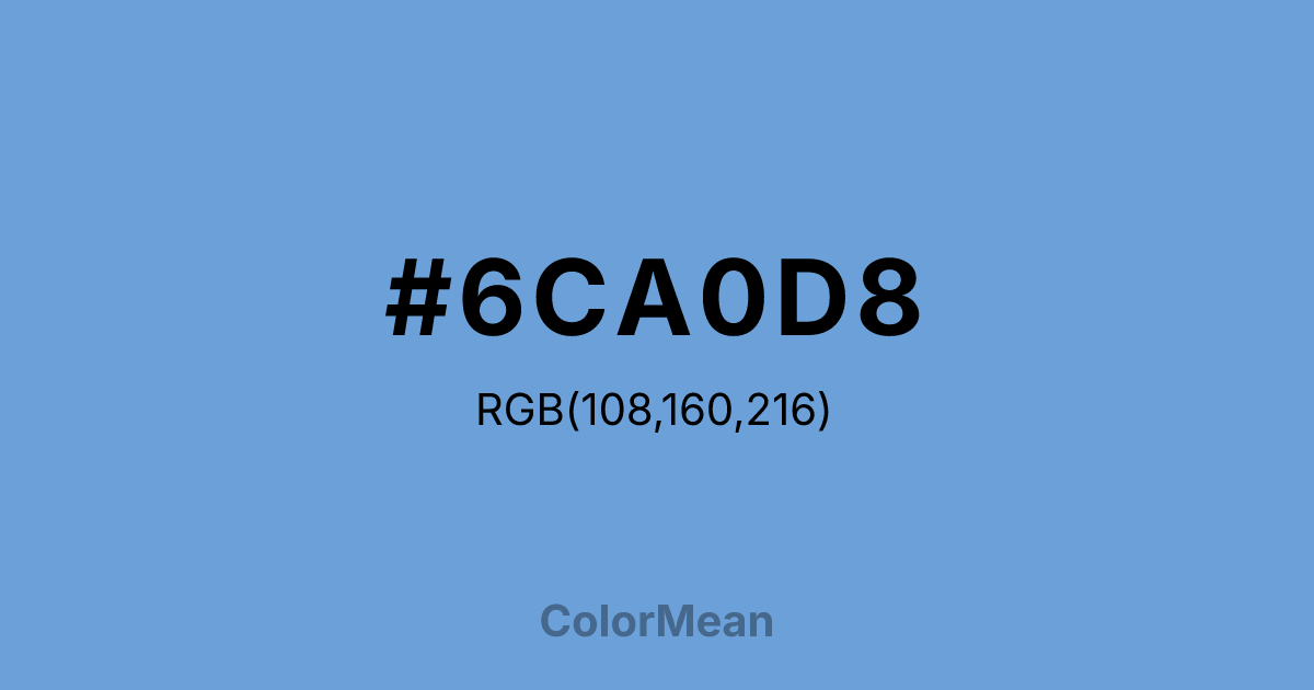 #6CA0D8 color swatch