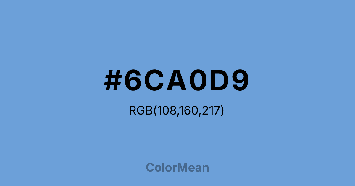 #6CA0D9 color swatch