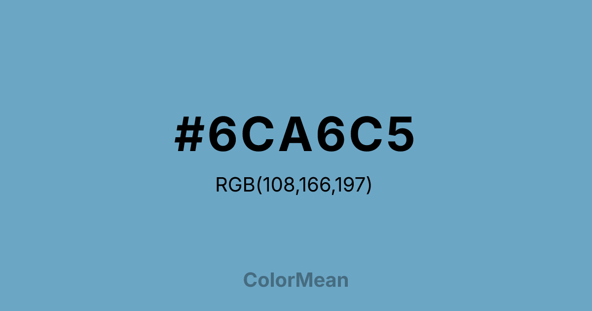 #6CA6C5 color swatch
