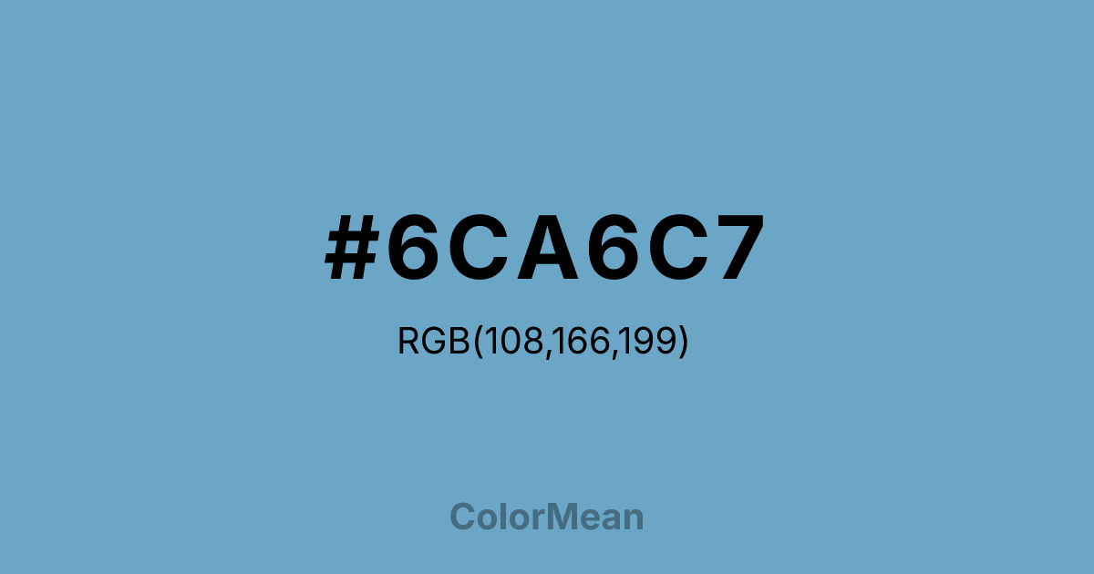#6CA6C7 color swatch