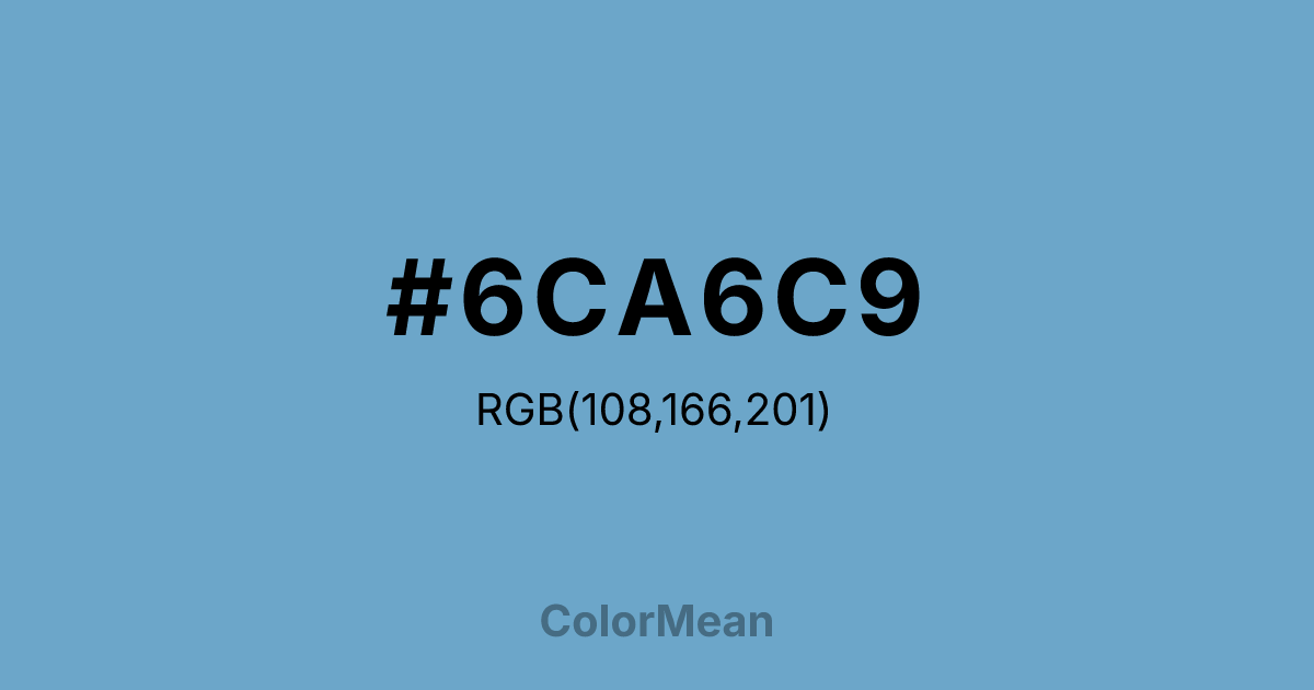 #6CA6C9 color swatch