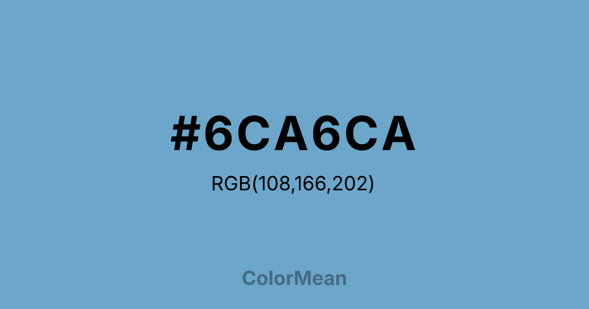 #6CA6CA color swatch