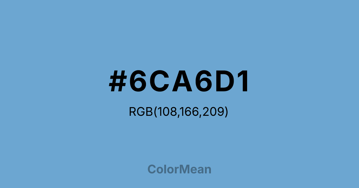 #6CA6D1 color swatch