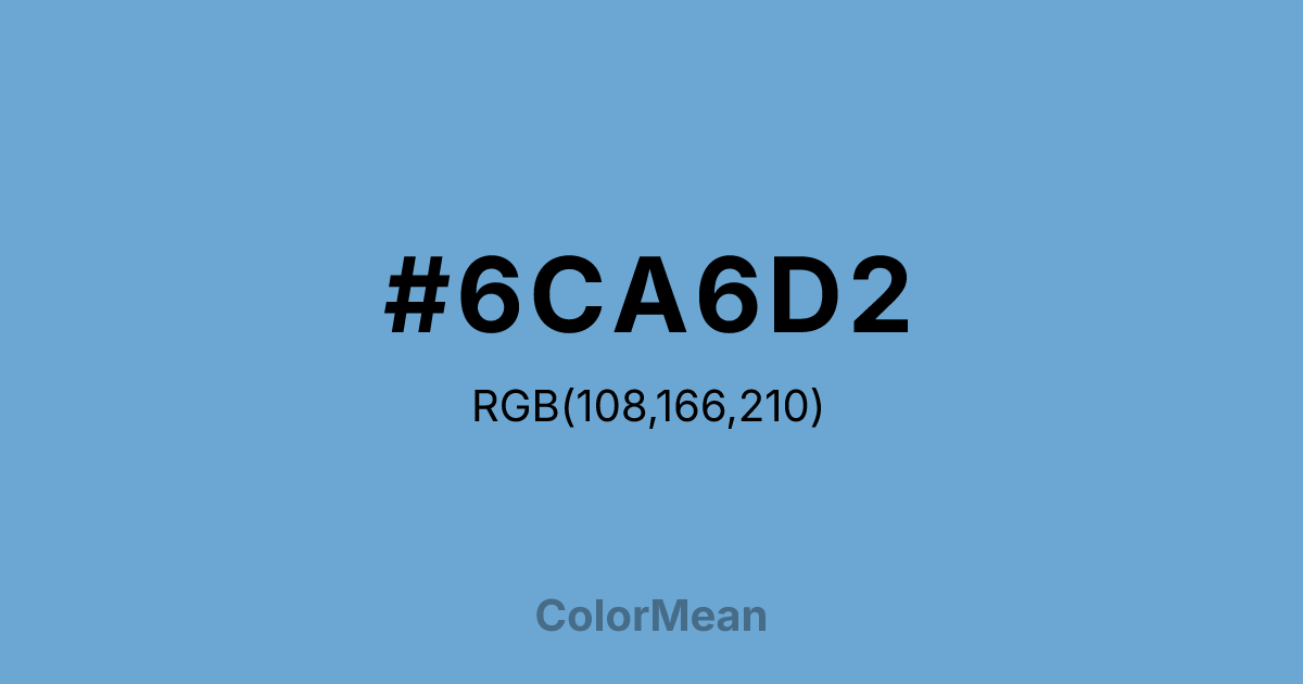 #6CA6D2 color swatch