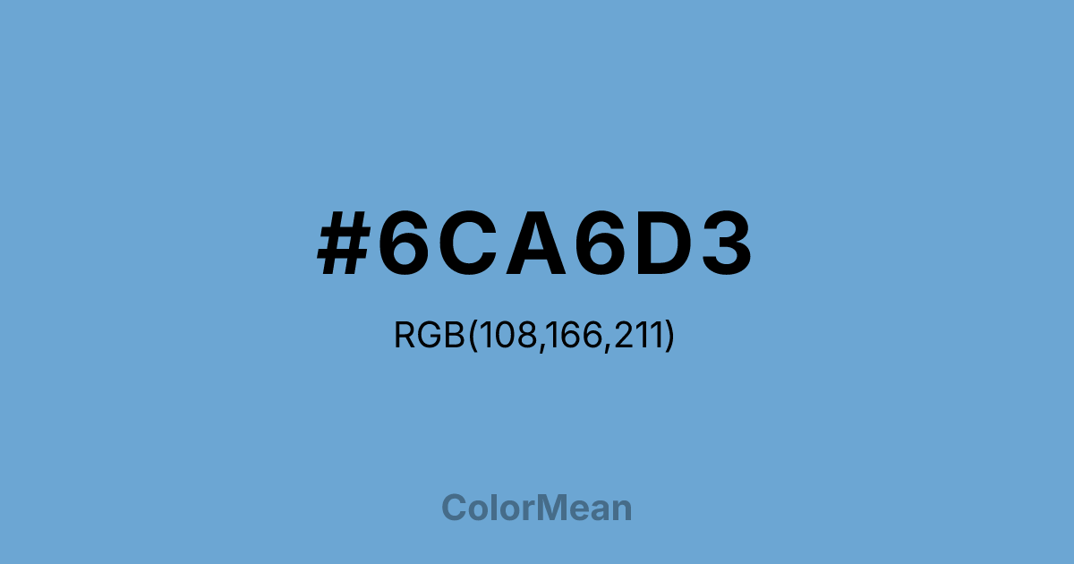 #6CA6D3 color swatch