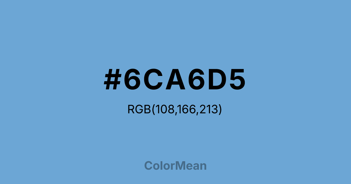#6CA6D5 color swatch