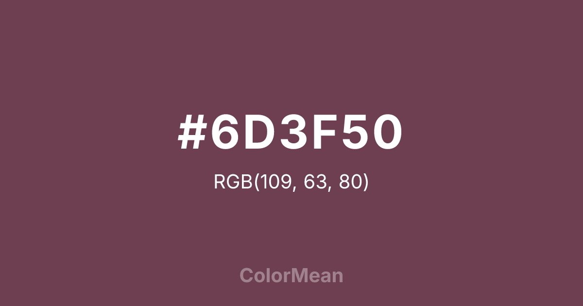 #6D3F50 color swatch