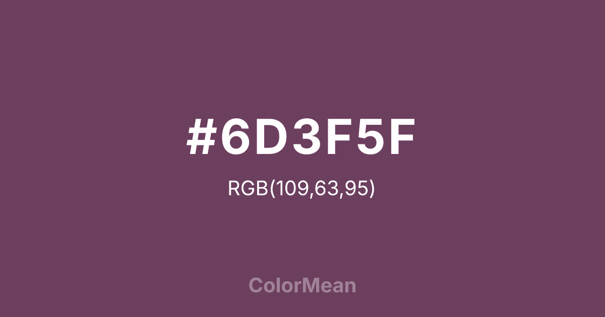 #6D3F5F color swatch