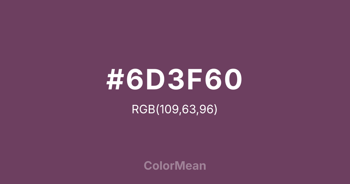 #6D3F60 color swatch