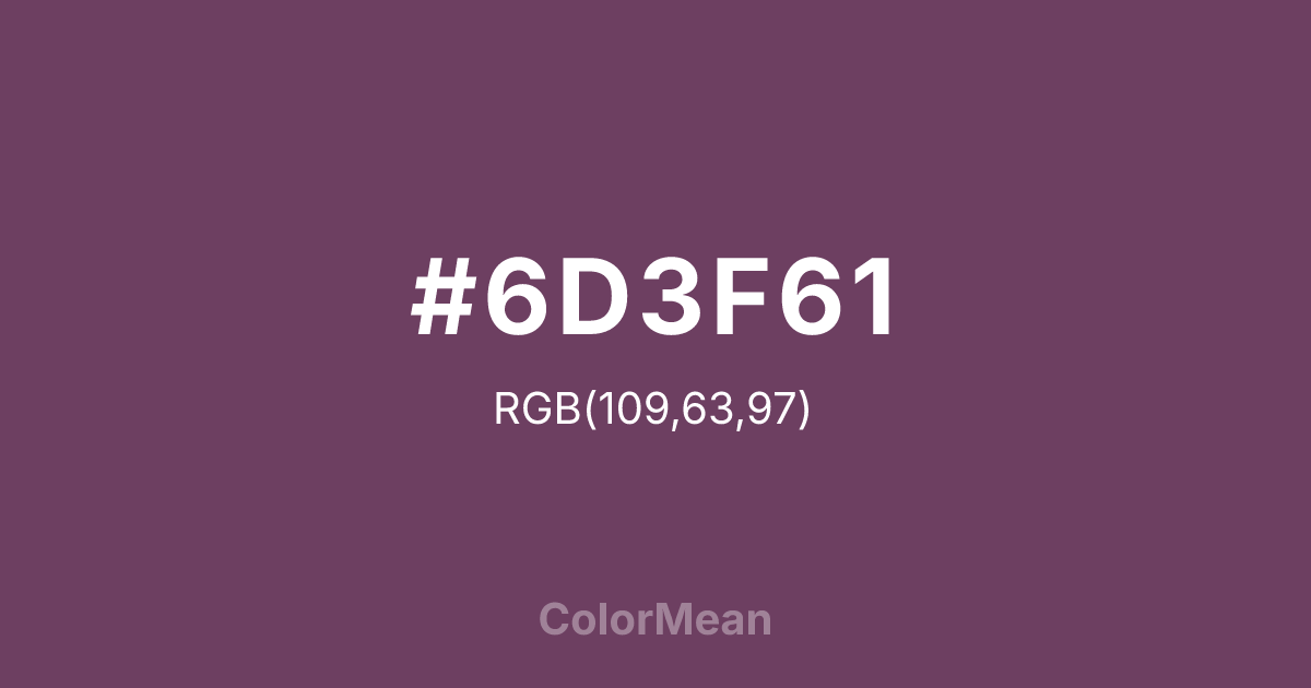 #6D3F61 color swatch