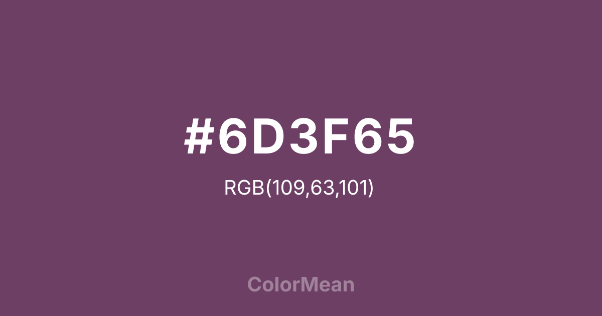 #6D3F65 color swatch