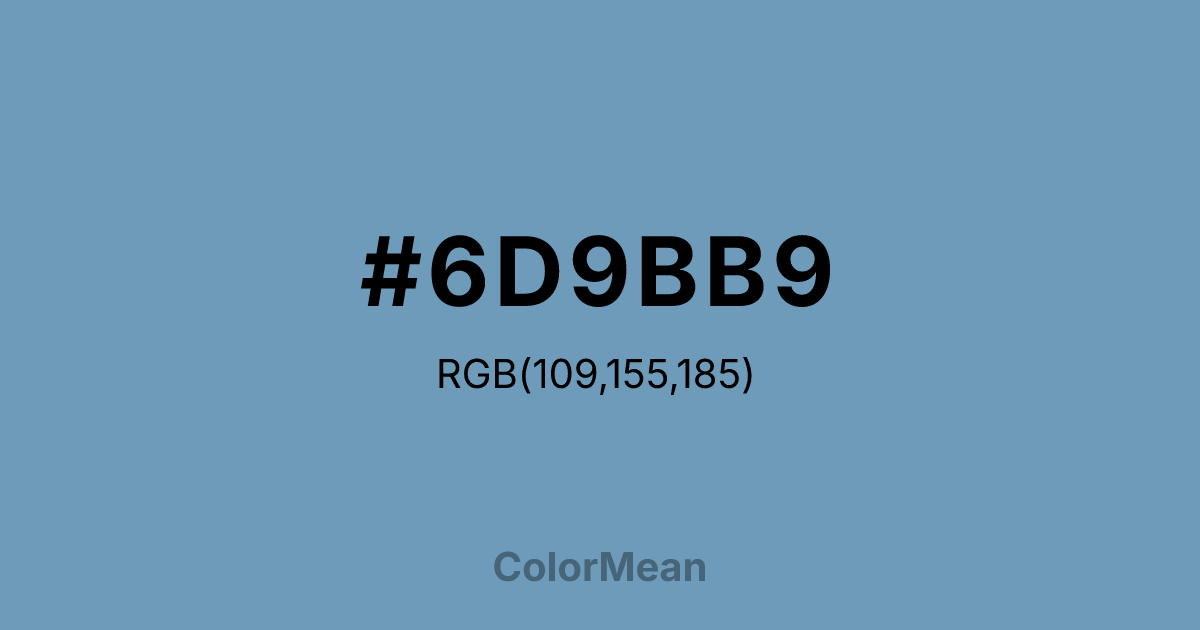 #6D9BB9 color swatch