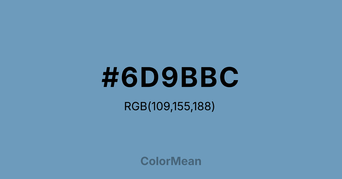 #6D9BBC color swatch