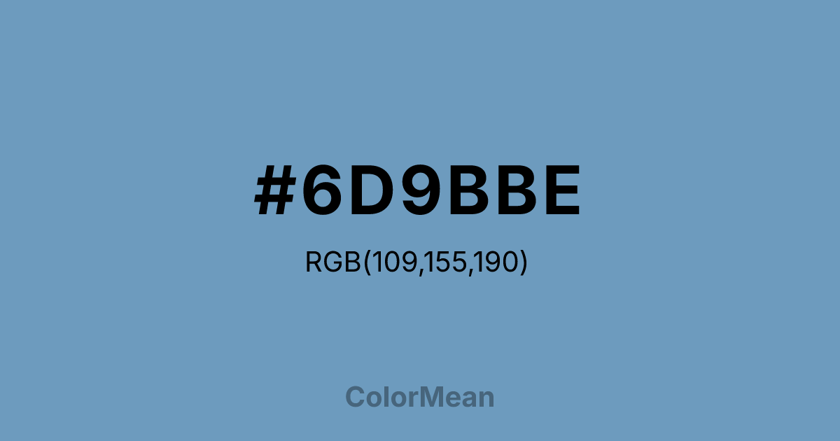 #6D9BBE color swatch