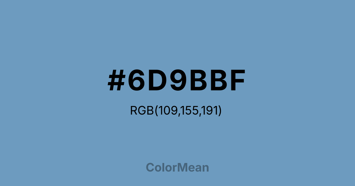 #6D9BBF color swatch