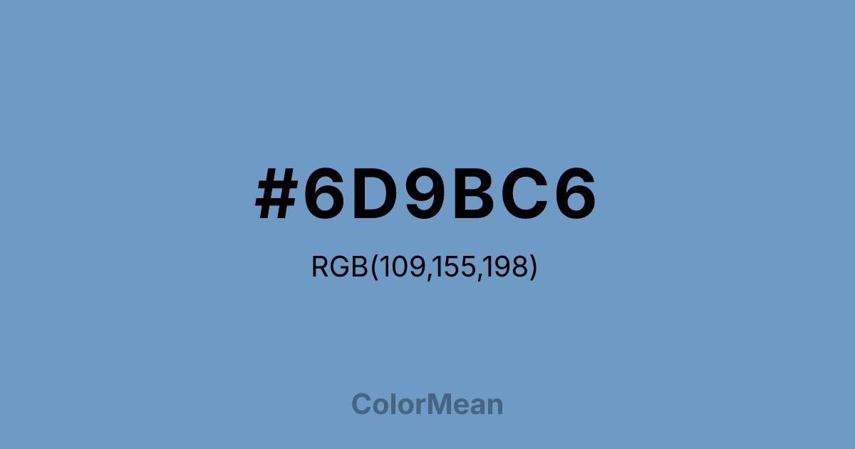#6D9BC6 color swatch
