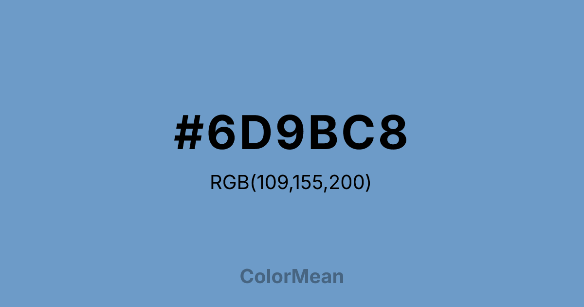 #6D9BC8 color swatch