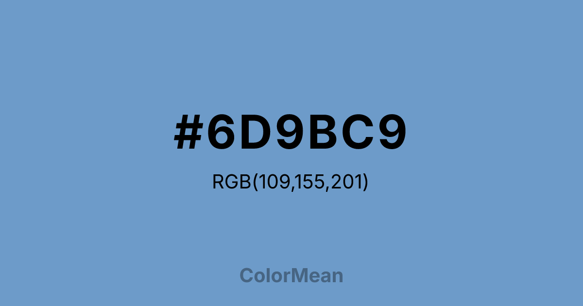 #6D9BC9 color swatch