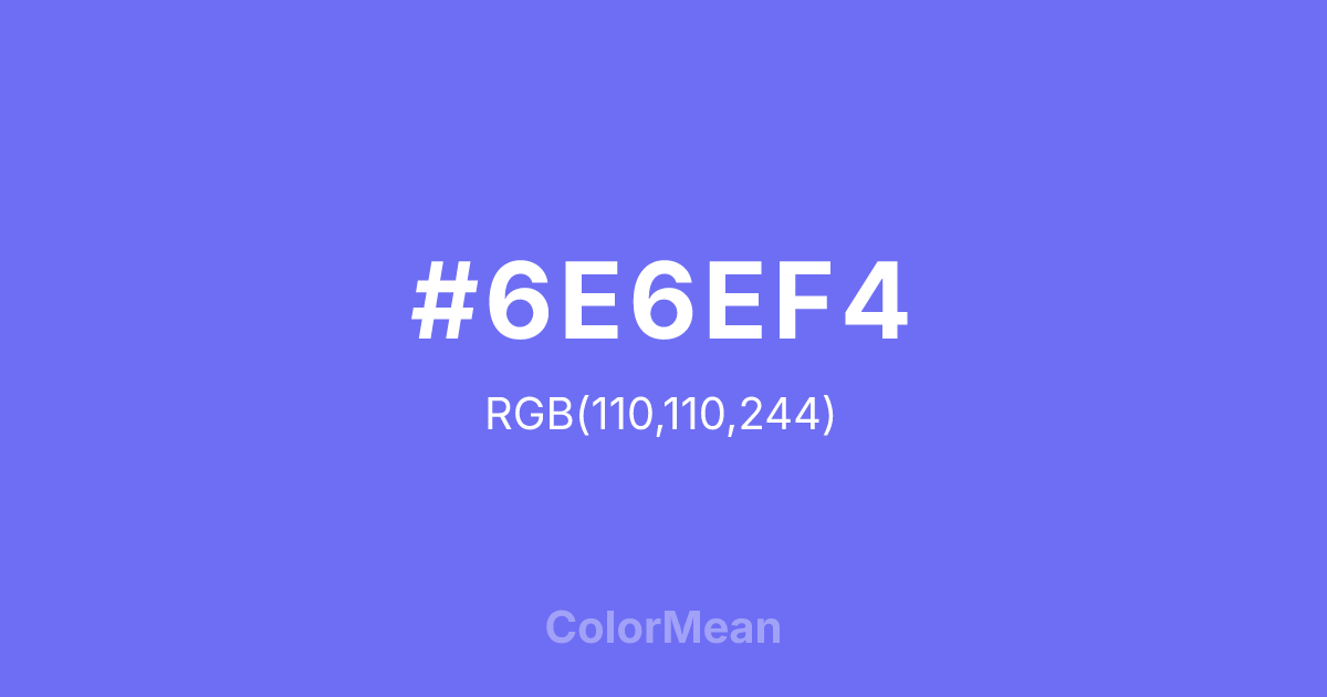 #6E6EF4 color swatch