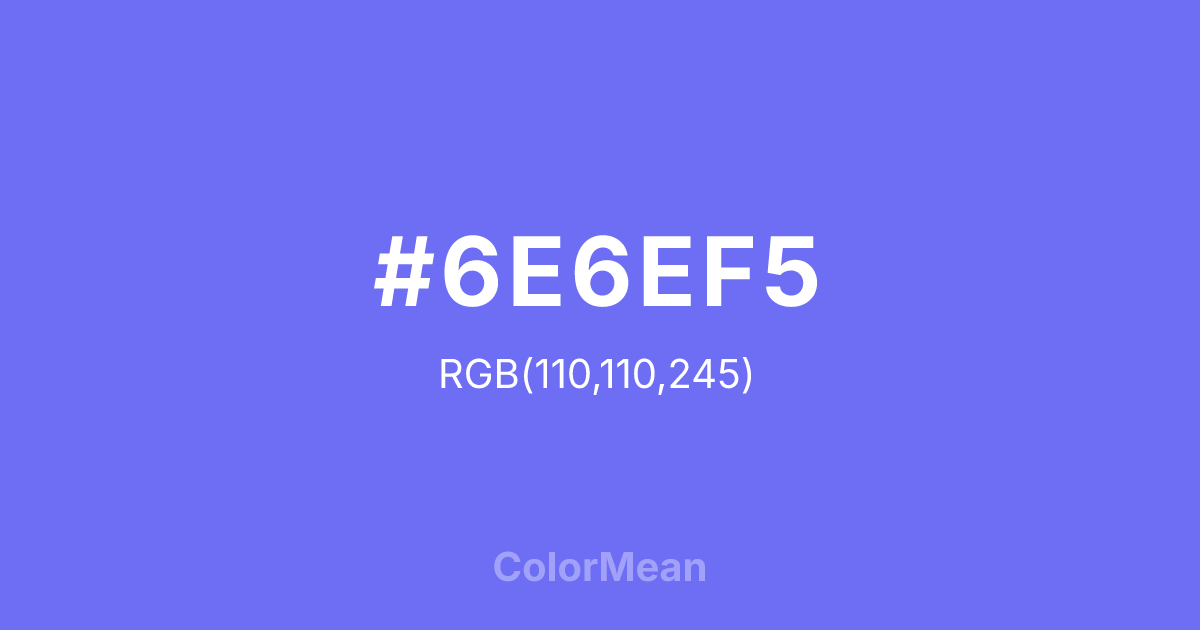 #6E6EF5 color swatch