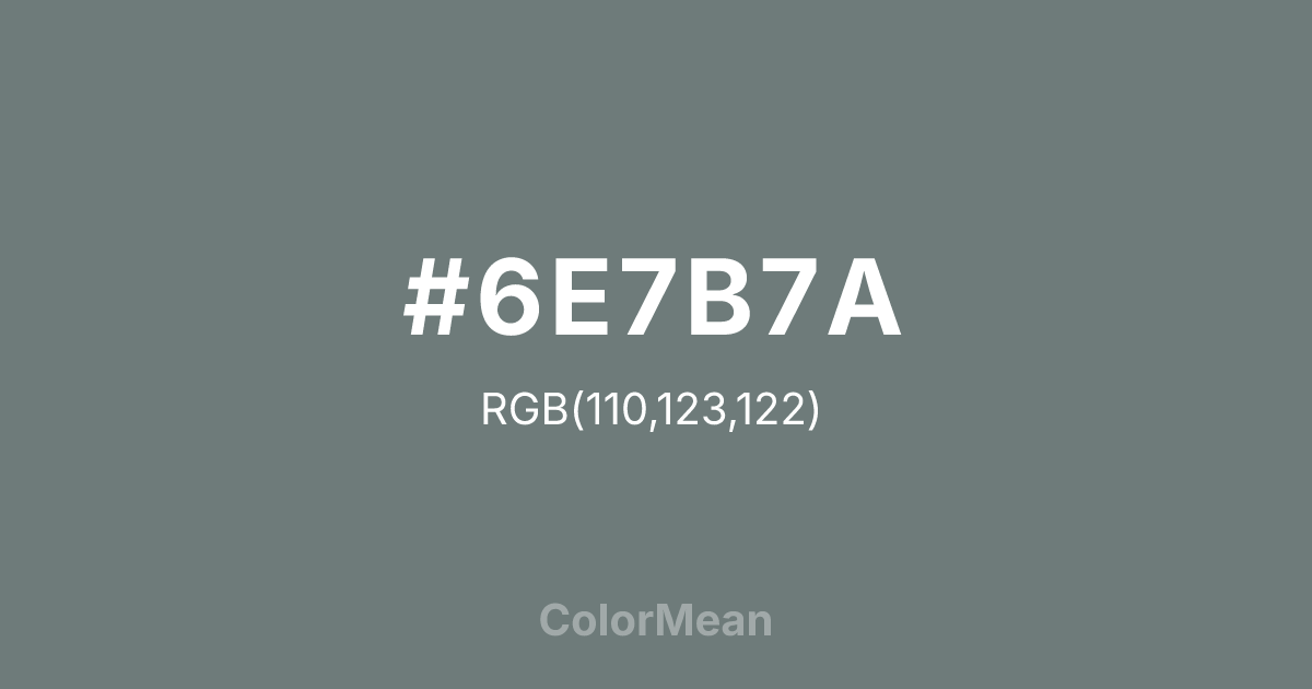 #6E7B7A color swatch