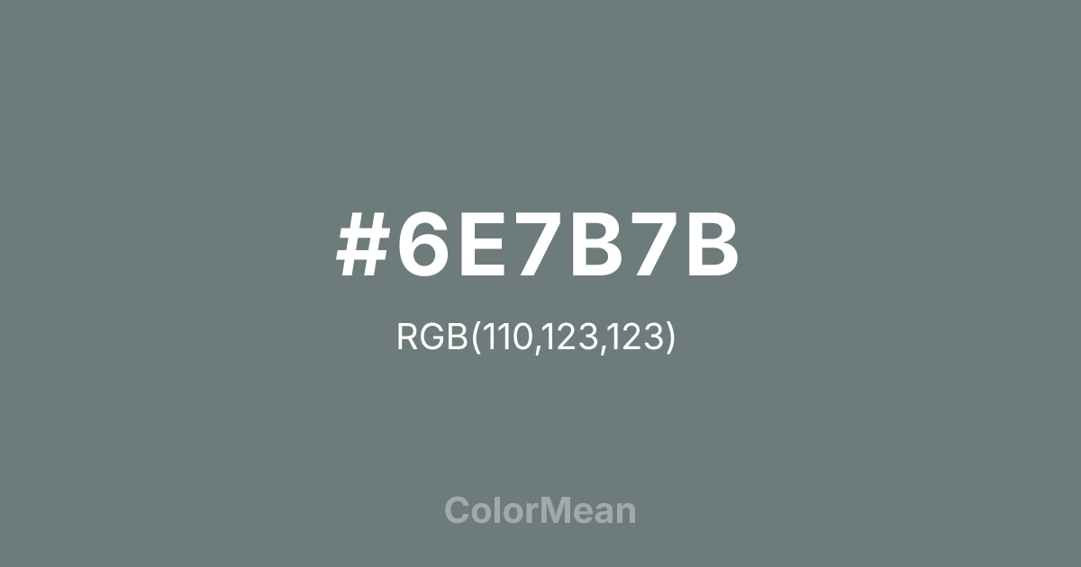 #6E7B7B color swatch