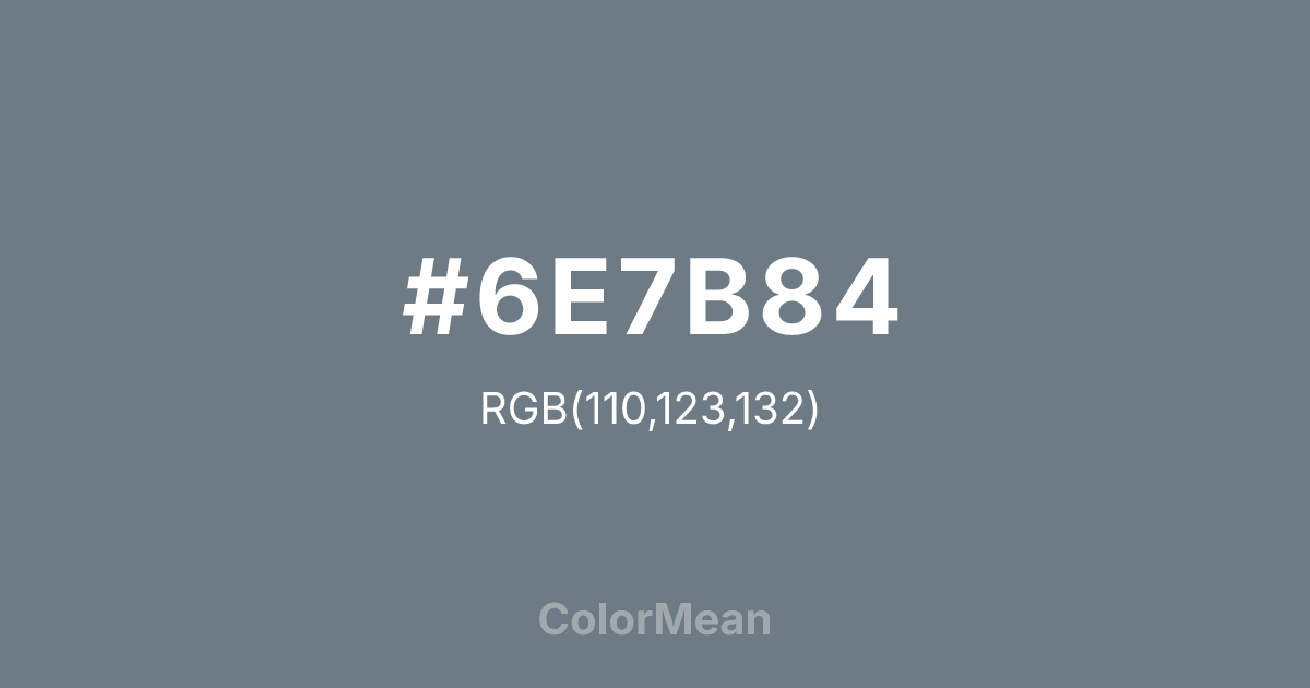 #6E7B84 color swatch