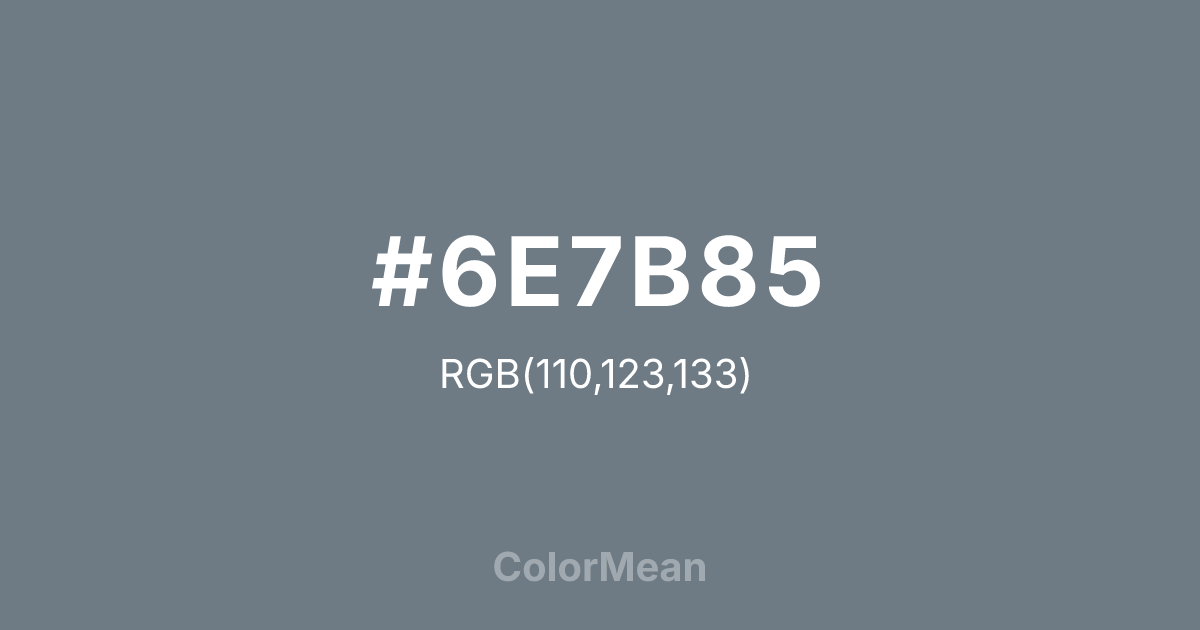 #6E7B85 color swatch