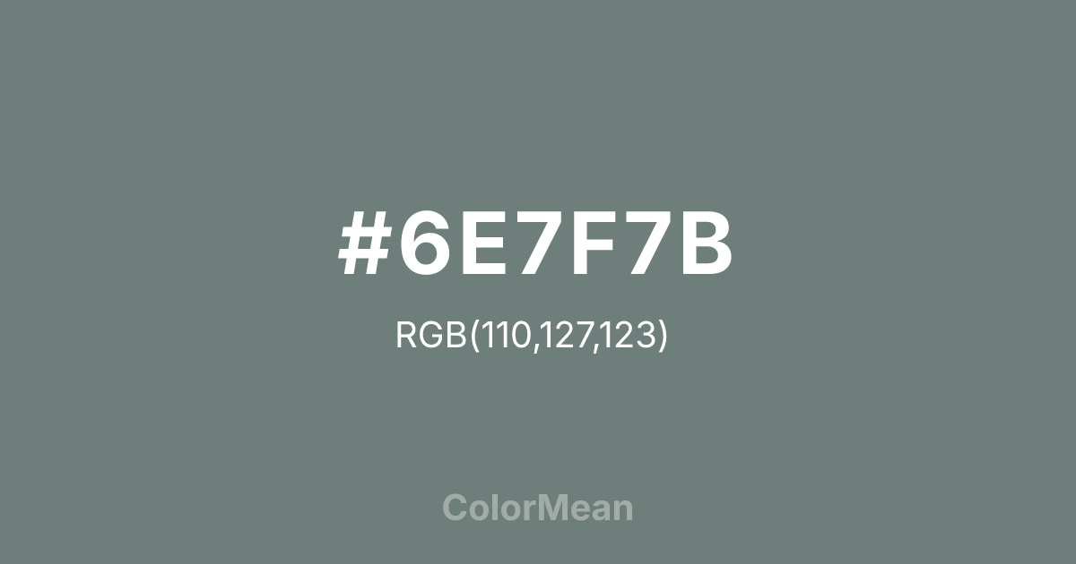 #6E7F7B color swatch