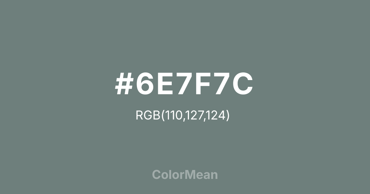 #6E7F7C color swatch