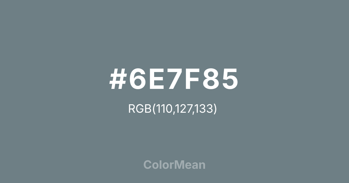 #6E7F85 color swatch