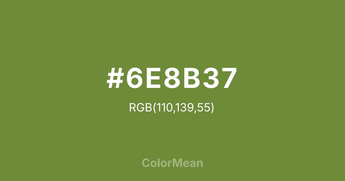 #6E8B37 color swatch