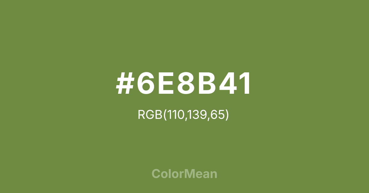 #6E8B41 color swatch