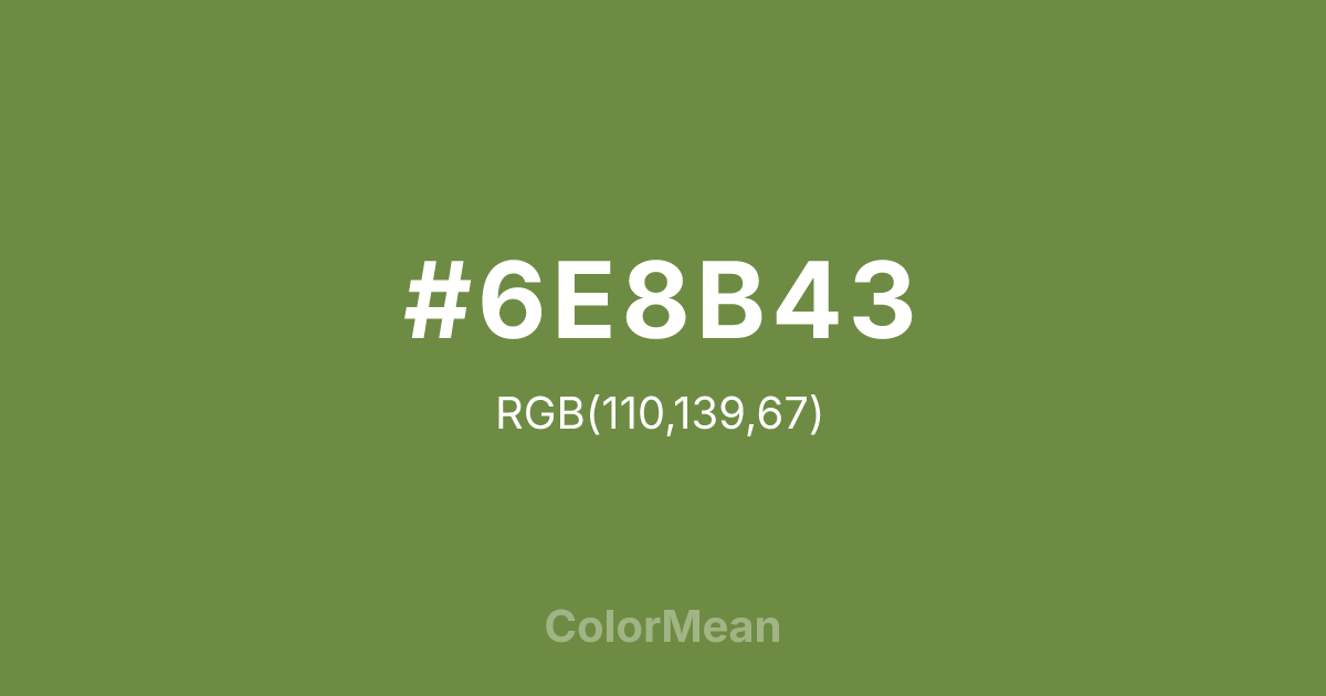#6E8B43 color swatch