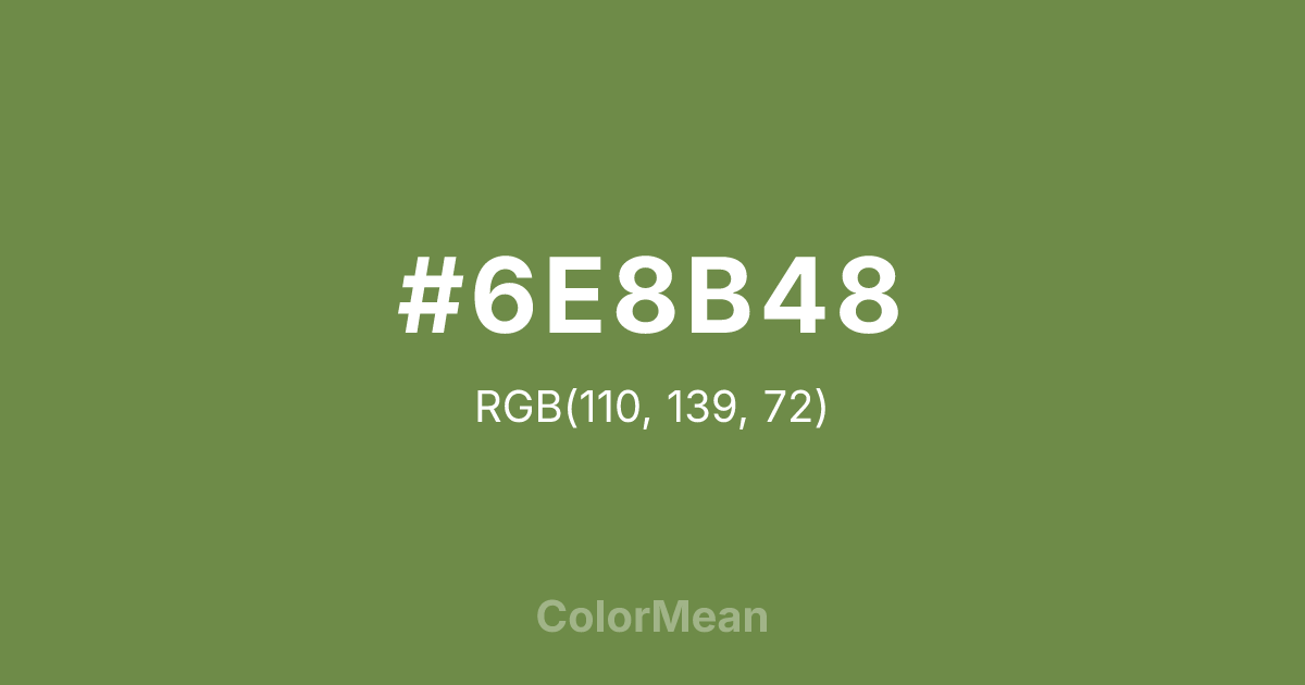 #6E8B48 color swatch