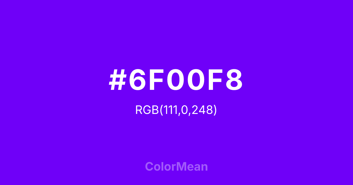 #6F00F8 color swatch