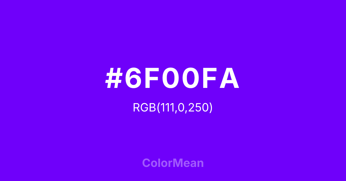 #6F00FA color swatch